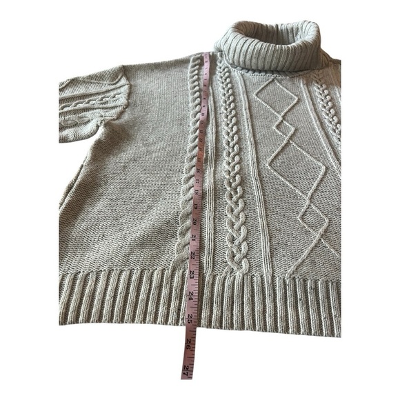 Sanctuary Oatmeal Speckled Cable Knit Wide Sleeve Sweater NEW Size 3X - Picture 6 of 10